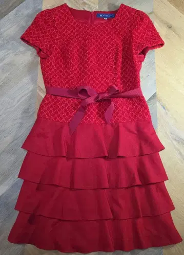 M'S GRACY 빨간색 프릴 원피스 38 일본제 y75