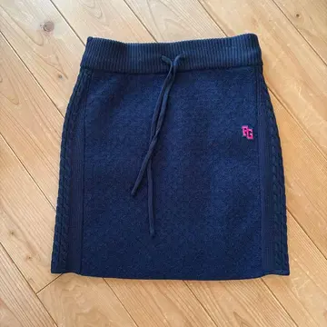 PG 네이비 뜨개질 스커트