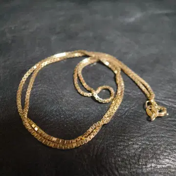 실버 925 골드 도금 베네치안 체인 목걸이 50cm 5.9g