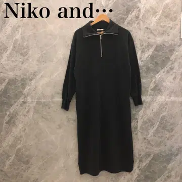 [ 새상품급 ] Niko and - 원피스 F 블랙 하프 지퍼 캐주얼