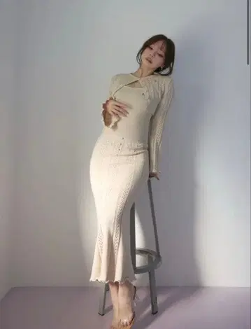 andmary Layla 니트 세트 업 베이지