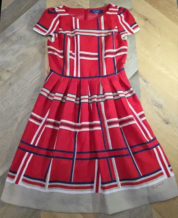 M'S GRACY 체크 무늬 원피스 38 일본제 y75