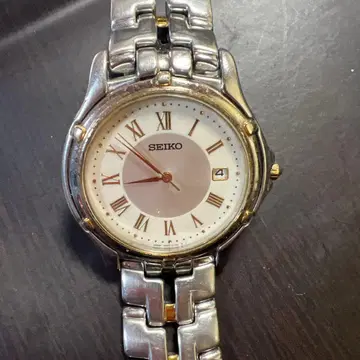 SEIKO 쿼츠 손목시계 실버/골드 (작동 미확인)
