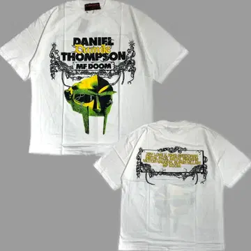 MF DOOM 그래픽 T셔츠 반팔 화이트