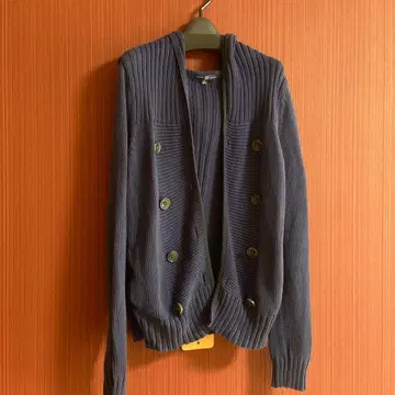 GAP 네이비 더블 브레스트 니트 후드티 S