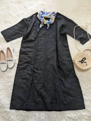 택 포함 새상품 normment 정가 19800엔 린넨 원피스 빅 사이즈