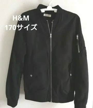 에이치앤엠 MA-1 스타일 블랙 플라이트 자켓