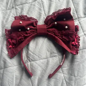 엔젤릭 프리티 크림슨 머리띠