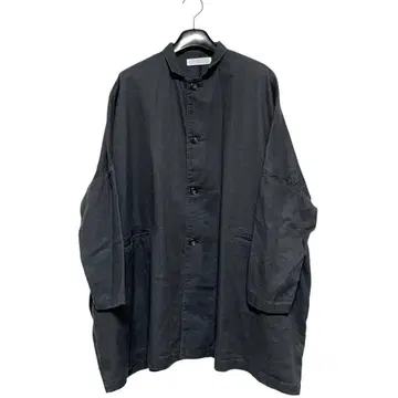 SETTO 마켓 자켓 하프 코트 코튼 린넨 그레이