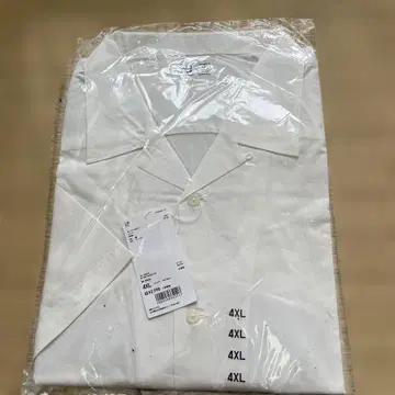 Uniqlo U 4XL 화이트 반팔 셔츠