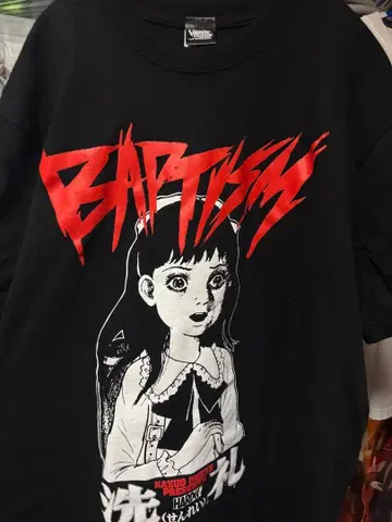 하드코어 초콜릿 XL 우메즈 카즈오 세례 T셔츠 반팔 사쿠라