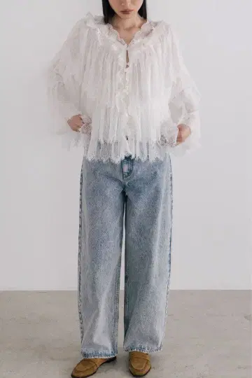 미사용 새상품 the toe giethooorn 블라우스 화이트 S