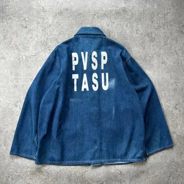 70s- 프리즈너 커버올 인디고 블루 44사이즈 상당 박스 실루엣