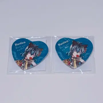 악마 집사와 검은 고양이 아쿠네코 난자타운 하트 캔뱃지 바스틴