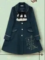 Amavel 아마벨 자수 백 레이스업 롱 코트