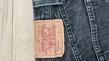 LEVI'S 501 블랙 스트레이트 데님 선염 블랙
