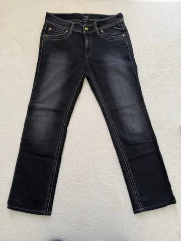 Something Vienus Jean 데님 청바지 블랙 스트레이트