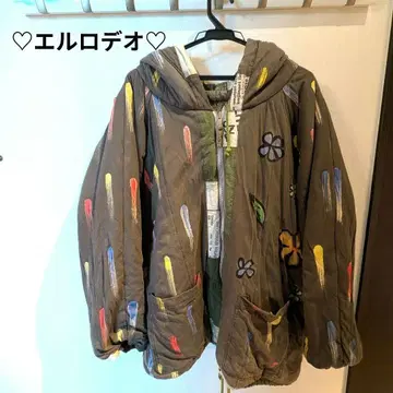 [엘 로데오] 리버서블 레오파드 무늬 후드 부착 자켓