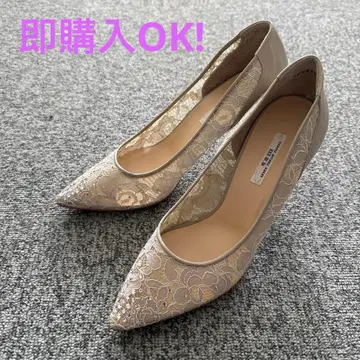 SEVENTWEIVETHIRTY 비쥬 레이스 펌프스 힐 8cm