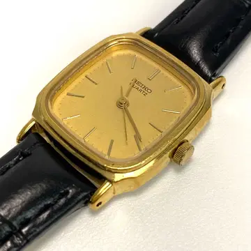 세이코 빈티지 쿼츠 손목시계 골드