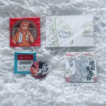 귀멸의 칼날 렌고쿠 쿄쥬로 기둥전 코스터 엽서 캔뱃지