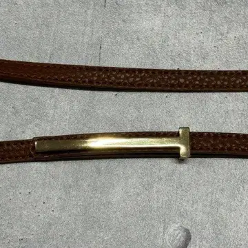 새상품 디자인 버클 벨트 인조 가죽 골드 버클 벨트 브라운