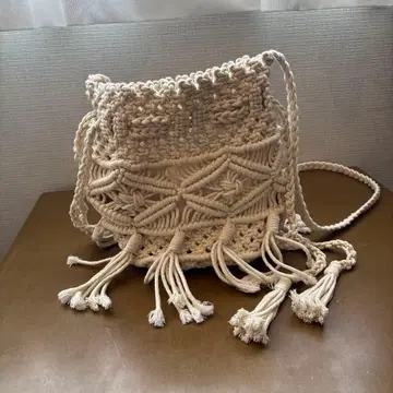 WEGO 마크라메 복조리 숄더백