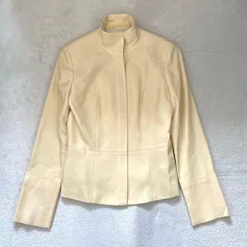 라스트 장면 자켓 하이넥 심플 아이보리 크림 M 상당