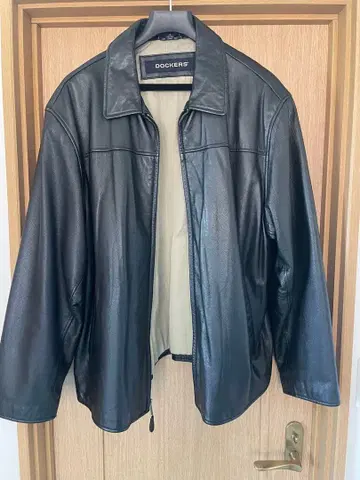 DOCKERS 블랙 가죽 자켓 XL