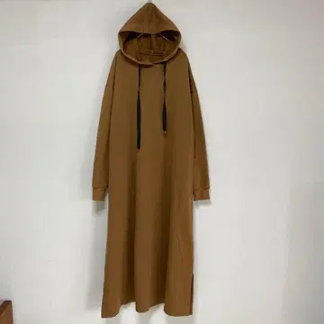 [ Boujeloud ] 맨투맨 롱 원피스 긴팔 후드 맥시 길이