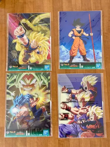 드래곤볼 제일복권 비주얼 시트 4장 세트