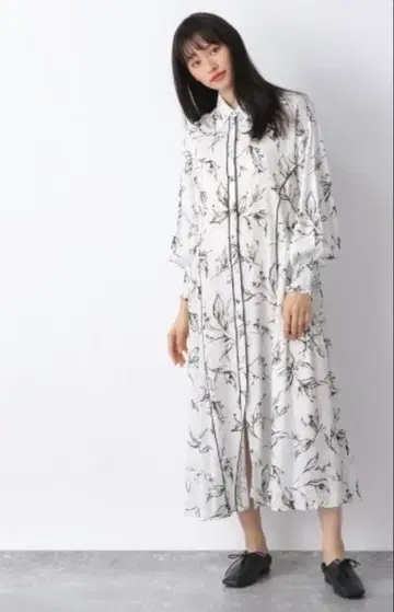 JEANASIS 쿠사키가라 롱 원피스 긴팔 봄옷