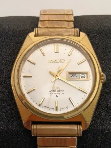 세이코 로드매틱 자동 시계 골드 작동
