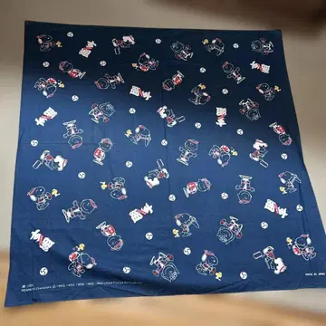 스누피 보자기 면 100% 일본제 스구미 쇼와 레트로 네이비 레어 초레어