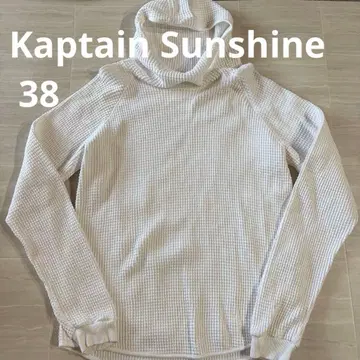 Kaptain Sunshine 와플 후드티 38 화이트