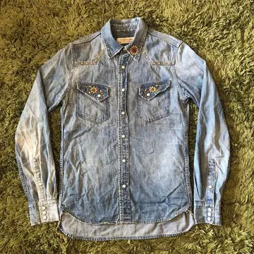 REMI RELIEF 레미릴리프 웨스턴 데님 셔츠 스터드 S