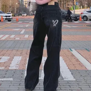 Nalm. 하트 워싱 데님 S 한국