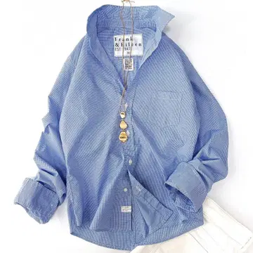 프랭크앤아이린 코튼 스키퍼 셔츠 BARRY 스트라이프 XS