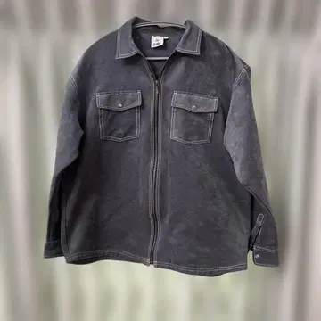 Xgirl 엑스걸 그레이 스웨이드풍 지퍼 자켓