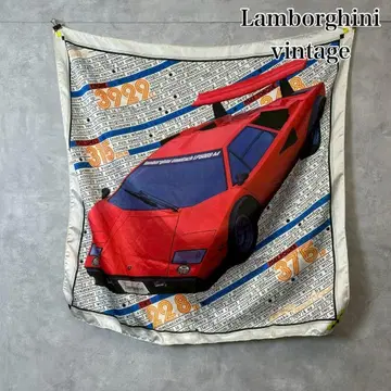 80s 90s vintage 람보르기니 스카프 DMG87