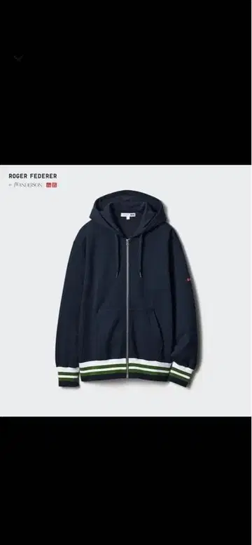 유니클로 로저 페더러 JW 앤더슨 맨투맨 풀 집업 후드티 XL
