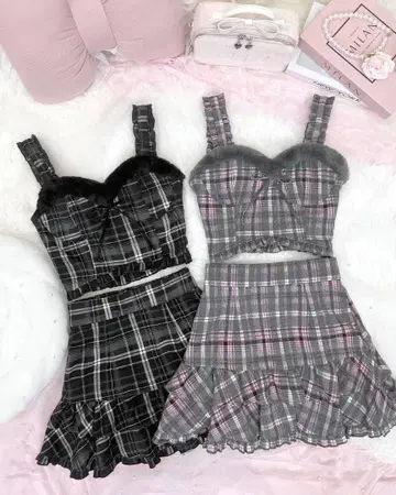 honeymew 허니뮤우 퍼 뷔스티에 셋업