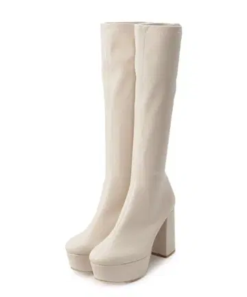 에스페란자 라쿠모리 통굽 롱부츠 L 사이즈 아이보리