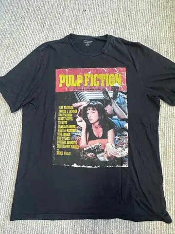 구제 의류 펄프 픽션 Pulp Fiction 티셔츠 L 사이즈 블랙