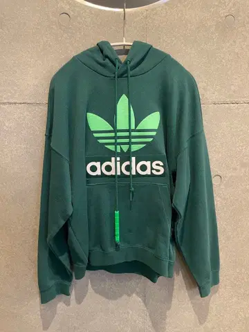 [ 새상품급 ] adidas 트레포일 로고 후드티 그린 S