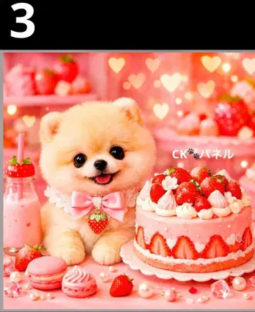 주문 페이지 손수건 89 포메라니안 패턴 핸드메이드 3/17