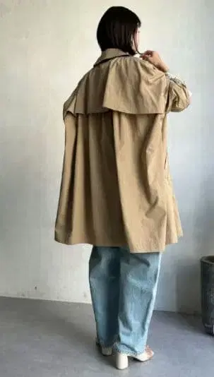 dou.dou 텐트 코트 베이지 오버 사이즈 마운틴 파카