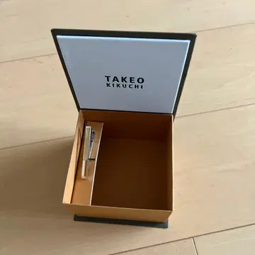 TAKEO KIKUCHI 실버 오렌지 넥타이핀 미사용 새상품