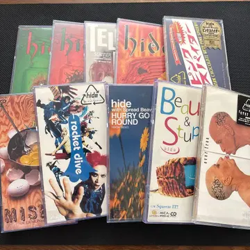 hide 8cm 싱글 CD 10장 세트 괴인 카드 2장 포함