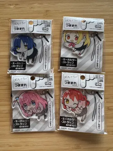 아크릴 츳마마레 키링 봇치더록 4개 세트